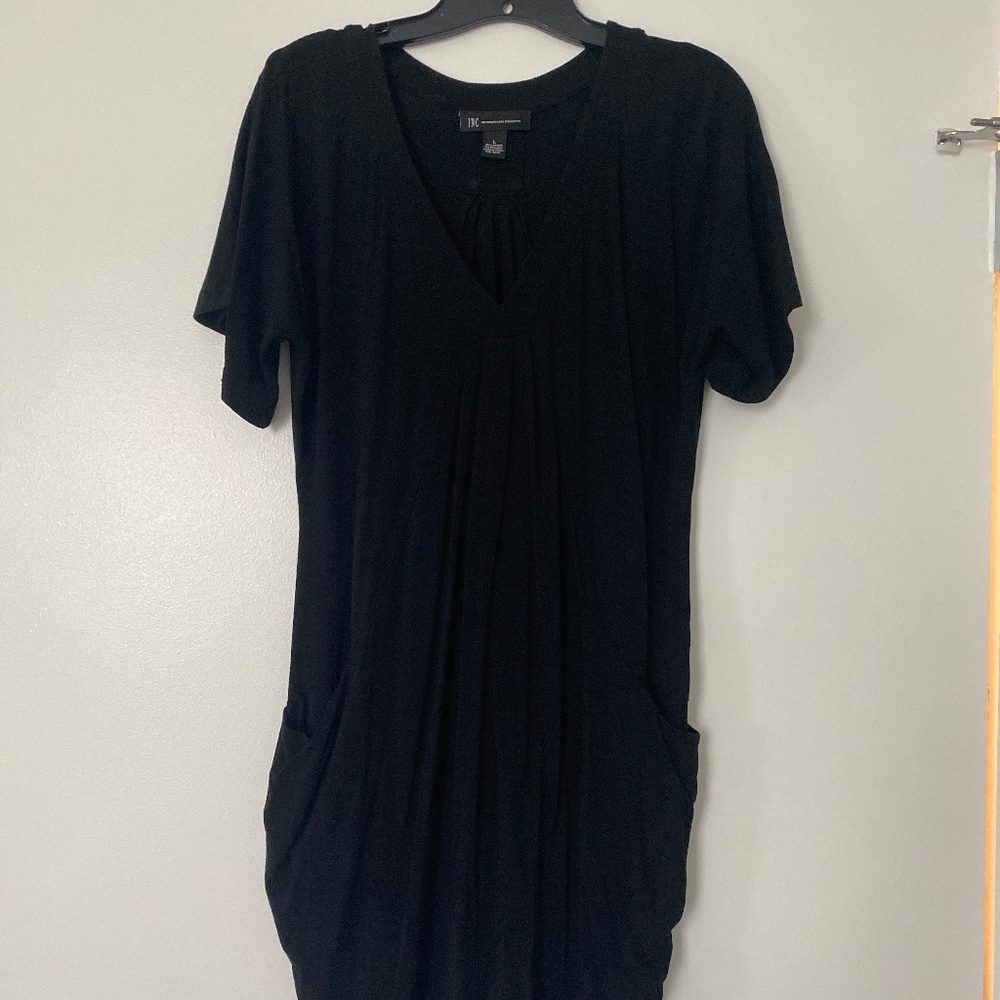 Ruched black dress